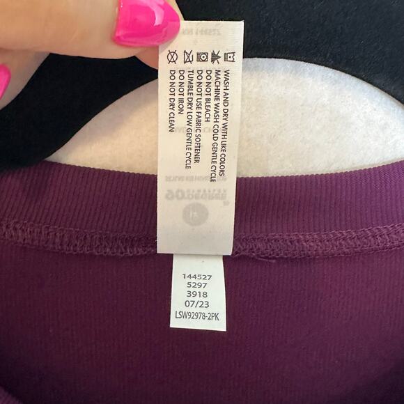 NWT 90 Degrees by Reflex Skylar Rib Henley Top – Winter Bloom – Size L - Picture 5 of 6